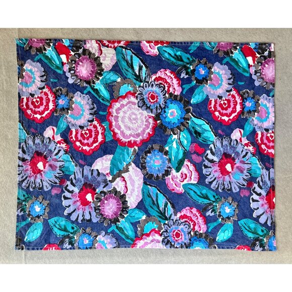 Tea Towel Floral Cotton 26” X 21” Multicolor Hanging Loop GUC - Picture 2 of 6